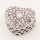 304 Stainless steel European Beads,Synthetic Cubic Zirconia,Heart,white,True Color,10*12mm,Hole:4.8mm,about 2.5g/pc,5 pcs/package,XBE00027ablb-691