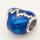 304 Stainless steel European Beads,Epoxy Resin,Enamel,Heart,ECG,Royal Blue,True Color,10*12mm,Hole:4.5mm,about 2.5g/pc,5 pcs/package,XBE00037aajl-691