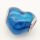 304 Stainless steel European Beads,Epoxy Resin,Enamel,Heart,Royal Blue,True Color,10*12mm,Hole:4.5mm,about 2.5g/pc,5 pcs/package,XBE00072aaio-691