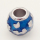 304 Stainless steel European Beads,Epoxy Resin,Enamel,Round，Butterfly,Royal Blue,True Color,9.5*10mm,Hole:4.5mm,about 3g/pc,5 pcs/package,XBE00108avja-691