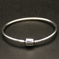 304 Stainless steel Bangle Findings,Openable Bangle,Cylindrical clasp,True Color,Inner:63mm,Wire:2.5mm,about 6.5g/pc,5 pcs/package,XFB00302vhhl-691