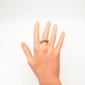 316L Stainless Steel and Zirconia X Ring,Gold plating,Size 7,about 7g/pc,1 pc/package,HHP00345bhia-360