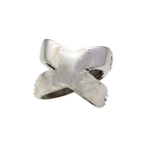 316L Stainless Steel and Zirconia Cross Ring,Steel Original,Size 7,about 14g/pc,1 pc/package,HHP00390aivb-360