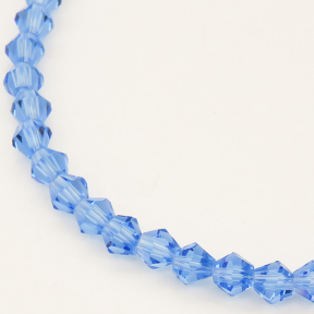 Normal Glass Beads,Bicone,Faceted,Dyed,Blue,4*4mm,Hole:0.8mm,about 105pcs/strand,about 7g/strand,10 strands/package,17",(42cm),XBG00076vaia-L004