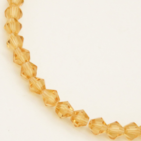 Normal Glass Beads,Bicone,Faceted,Dyed,Champagne,4*4mm,Hole:0.8mm,about 115pcs/strand,about 9g/strand,10 strands/package,18",(46cm),XBG00079vaia-L004