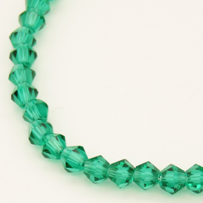 Normal Glass Beads,Bicone,Faceted,Dyed,Cyan,4*4mm,Hole:0.8mm,about 97pcs/strand,about 8g/strand,10 strands/package,15",(39cm),XBG00103vaia-L004