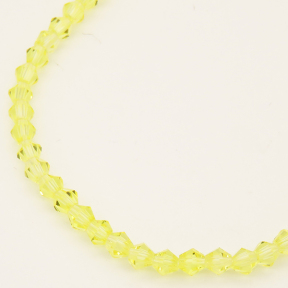 Normal Glass Beads,Bicone,Faceted,Dyed,Yellow,4*4mm,Hole:0.8mm,about 106pcs/strand,about 7g/strand,10 strands/package,17",(43cm),XBG00127vaia-L004