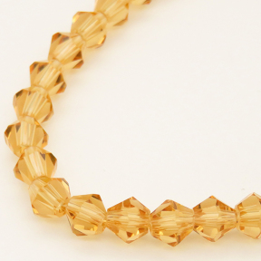 Normal Glass Beads,Bicone,Faceted,Dyed,Light Orange,6*6mm,Hole:0.8mm,about 45pcs/strand,about 10g/strand,10 strands/package,11",(28cm),XBG00142avja-L004