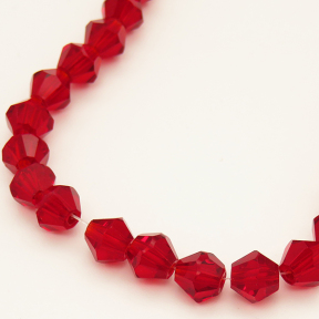 Normal Glass Beads,Bicone,Faceted,Dyed,Wine red,6*6mm,Hole:0.8mm,about 45pcs/strand,about 11g/strand,10 strands/package,11",(27cm),XBG00145avja-L004