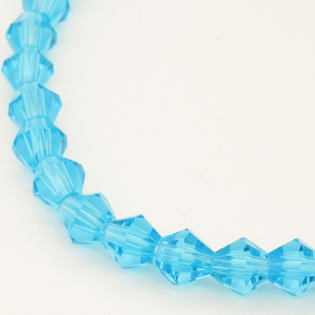 Normal Glass Beads,Bicone,Faceted,Dyed,Sky Blue,6*6mm,Hole:0.8mm,about 48pcs/strand,about 10g/strand,10 strands/package,11",(29cm),XBG00148avja-L004