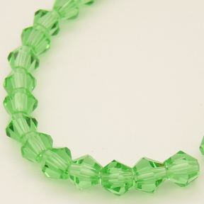 Normal Glass Beads,Bicone,Faceted,Dyed,Green,6*6mm,Hole:0.8mm,about 40pcs/strand,about 8g/strand,10 strands/package,9",(24cm),XBG00193avja-L004