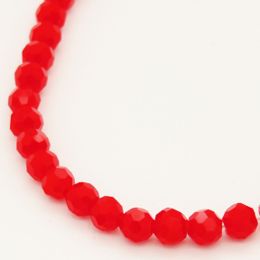 Imitation Jade Glass Beads,Round,Faceted,Dyed,Orange Red,4*4mm,Hole:0.8mm,about 86pcs/strand,about 7g/strand,10 strands/package,14",(35cm),XBG00214vaia-L004
