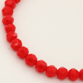 Imitation Jade Glass Beads,Round,Faceted,Dyed,Deep Red,4*4mm,Hole:0.8mm,about 90pcs/strand,about 7g/strand,10 strands/package,14",(36cm),XBG00217vaia-L004