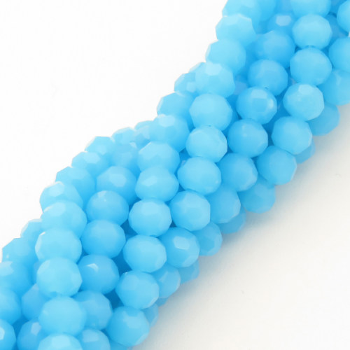 Imitation Jade Glass Beads,Round,Faceted,Dyed,Sky Blue,4*4mm,Hole:0.8mm,about 85pcs/strand,about 7g/strand,10 strands/package,13",(34cm),XBG00220vaia-L004