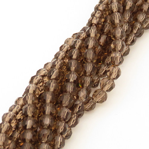 Normal Glass Beads,Round,Faceted,Dyed,Brown,4*4mm,Hole:0.8mm,about 90pcs/strand,about 8g/strand,10 strands/package,14",(36cm),XBG00241vaia-L004