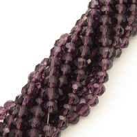 Normal Glass Beads,Round,Faceted,Dyed,Purple,4*4mm,Hole:0.8mm,about 87pcs/strand,about 8g/strand,10 strands/package,14",(35cm),XBG00244vaia-L004