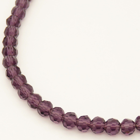 Normal Glass Beads,Round,Faceted,Dyed,Purple,4*4mm,Hole:0.8mm,about 87pcs/strand,about 8g/strand,10 strands/package,14",(35cm),XBG00244vaia-L004