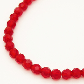 Normal Glass Beads,Round,Faceted,Dyed,Red,4*4mm,Hole:0.8mm,about 97pcs/strand,about 8g/strand,10 strands/package,15",(39cm),XBG00256vaia-L004
