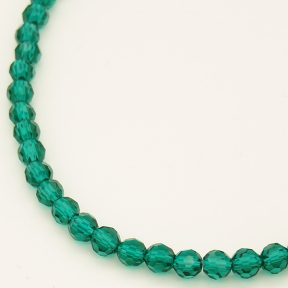 Normal Glass Beads,Round,Faceted,Dyed,Peacock green,4*4mm,Hole:0.8mm,about 92pcs/strand,about 7g/strand,10 strands/package,15",(37cm),XBG00265vaia-L004
