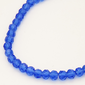 Normal Glass Beads,Round,Faceted,Dyed,Blue,4*4mm,Hole:0.8mm,about 88pcs/strand,about 9g/strand,10 strands/package,140",(35cm),XBG00268vaia-L004