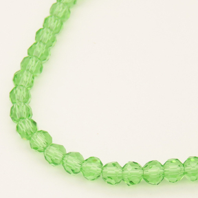 Normal Glass Beads,Round,Faceted,Dyed,Light Green,4*4mm,Hole:0.8mm,about 87pcs/strand,about 8g/strand,10 strands/package,14",(35cm),XBG00271vaia-L004