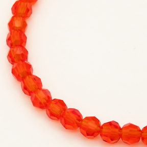 Normal Glass Beads,Round,Faceted,Dyed,Red,4*4mm,Hole:0.8mm,about 91pcs/strand,about 8g/strand,10 strands/package,14",(37cm),XBG00283vaia-L004