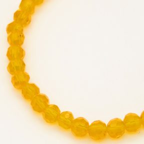 Normal Glass Beads,Round,Faceted,Dyed,Earth yellow,4*4mm,Hole:0.8mm,about 90pcs/strand,about 8g/strand,10 strands/package,14",(36cm),XBG00289vaia-L004