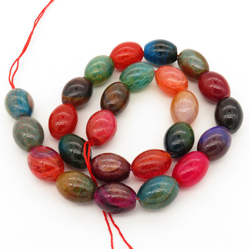 DX Natural Agate,Oval,Dyed,Mixed color,12*16mm,Hole:2mm,about 25pcs/strand,about 85g/strand,5 strands/package,16"(40cm),XBGB01692vhnv-L001