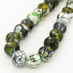 Natural Agate,Fire Agate,Abacus beads,Facted,Dyed,Grass Green,8*10mm,Hole:1mm,about 49pcs/strand,about 55g/strand,5 strands/package,15"(39cm),XBGB01728biib-L001