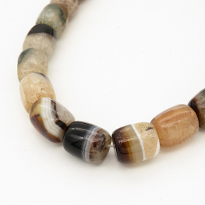Natural Agate,Drum beads,Dyed,Brownish black,10*11mm,Hole:1mm,about 33pcs/strand,about 65g/strand,5 strands/package,15"(38cm),XBGB01748ahlv-L001