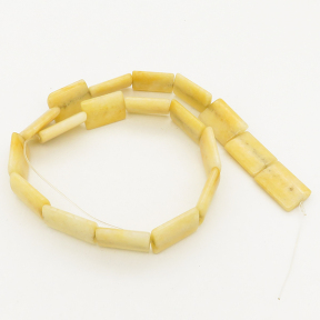 Natural Jin Huangyu,Cuboid,Golden,15*21*5mm,Hole:1mm,about 19pcs/strand,about 55g/strand,5 strands/package,15"(39cm),XBGB01823ahlv-L001