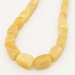 Natural Jin Huangyu,Cuboid,Yellow,12*17mm,Hole:1mm,about 23pcs/strand,about 105g/strand,5 strands/package,16"(40cm),XBGB01829bhva-L001