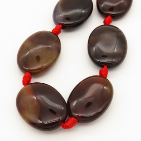 Natural Agate,Egg shape,Dyed,Dark brown,18*25*8mm,Hole:2mm,about 13pcs/strand,about 65g/strand,5 strands/package,16"(40cm),XBGB01844vila-L001