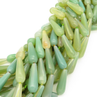Natural Agate,Drop,Facted,Dyed,Cyan,10*30mm,Hole:1mm,about 13pcs/strand,about 50g/strand,5 strands/package,15"(39cm),XBGB01868vila-L001