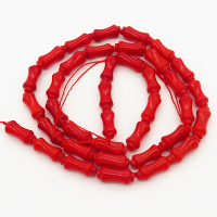 Natural Red Coral,Bamboo,Dyed,Red,5*11mm,Hole:1mm,about 38pcs/strand,about 12g/strand,5 strands/package,17"(42cm),XBGB01949ahlv-L001