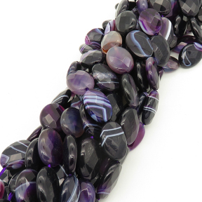Natural Agate,Egg shape,Facted,Dyed,Deep purple,13*18*6mm,Hole:1mm,about 22pcs/strand,about 45g/strand,5 strands/package,15"(39cm),XBGB02020vila-L001