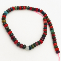 Natural Agate,Colorful Agate,Abacus beads,Facted,Dyed,Mixed color,5*8mm,Hole:1mm,about 73pcs/strand,about 40g/strand,5 strands/package,15"(39cm),XBGB02056ahlv-L001