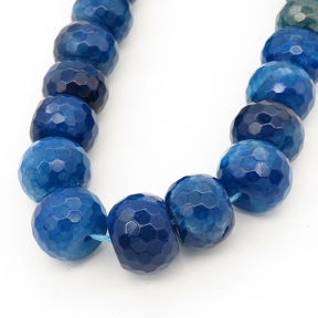 Natural Agate,Abacus beads,Facted,Dyed,Royal blue,12*15mm,Hole:2mm,about 34pcs/strand,about 150g/strand,5 strands/package,16"(40cm),XBGB02071vila-L001