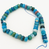 Natural Agate,Abacus beads,Facted,Dyed,Blue,8*12mm,Hole:1mm,about 50pcs/strand,about 85g/strand,5 strands/package,15"(38cm),XBGB02074vila-L001