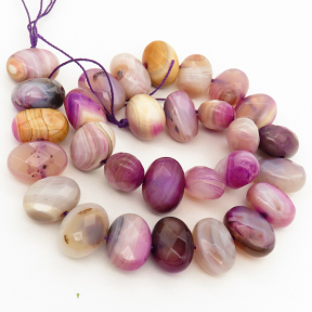 Natural Agate,Oval,Facted,Dyed,Purple,13*18*10mm,Hole:2mm,about 29pcs/strand,about 105g/strand,5 strands/package,15"(38cm),XBGB02077vila-L001