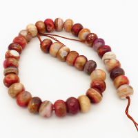 Natural Agate,Abacus beads,Facted,Dyed,Mixed color,10*14mm,Hole:2mm,about 38pcs/strand,about 110g/strand,5 strands/package,15"(37cm),XBGB02086vila-L001