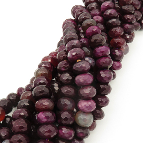 Natural Agate,Abacus beads,Facted,Dyed,Deep purple,8*12mm,Hole:1mm,about 46pcs/strand,about 85g/strand,5 strands/package,16"(40cm),XBGB02092vila-L001