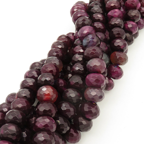 Natural Agate,Abacus beads,Facted,Dyed,Deep purple,10*14mm,Hole:2mm,about 38pcs/strand,about 105g/strand,5 strands/package,15"(38cm),XBGB02095vila-L001