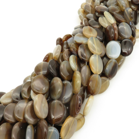 Natural Agate,Egg shape,Dyed,Light brown,15*20*5mm,Hole:1mm,about 20pcs/strand,about 55g/strand,5 strands/package,16"(40cm),XBGB02101ajvb-L001