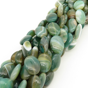 Natural Agate,Striped Agate,Egg shape,Dyed,Cyan,15*20*7mm,Hole:1mm,about 20pcs/strand,about 55g/strand,5 strands/package,15"(39cm),XBGB02107aivb-L001