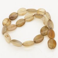 Natural Agate,Egg shape,Dyed,Light brown,15*20*6mm,Hole:1mm,about 20pcs/strand,about 55g/strand,5 strands/package,16"(40cm),XBGB02113aivb-L001