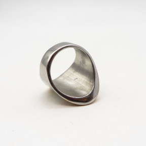 316L Stainless Steel and Zirconia Warped Edge Ring,Vacuum Plating,Size 7,about 12g/pc,1 pc/package,HHP00525aivb-360