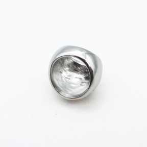316L Stainless Steel and Zirconia Flower Ring,Vacuum Plating,Size 7,about 21g/pc,1 pc/package,HHP00540aivb-360