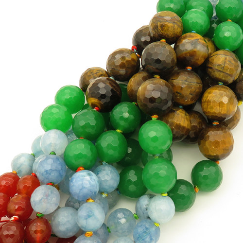 Natural Mixed colorful stones,Round sequence bead,Faceted,Dyed,Mixed color,6*16mm,Hole:1mm,about 41pcs/strand,about 63g/strand,5 strands/package,18"(45cm),XBGB02587vila-L001
