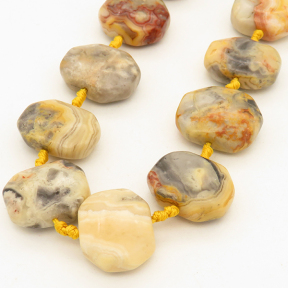 Natural Agate,Crazy agate,Angle of attack Egg shape,Dyed,Earth yellow,19*14mm,Hole:0.8mm,about 20pcs/strand,about 85g/strand,5 strands/package,17"(42cm),XBGB02626vila-L001